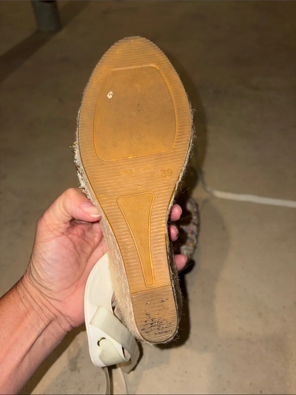LK Bennett Multicolor Tweed Espadrille Flats with Cream Ribbon Ties